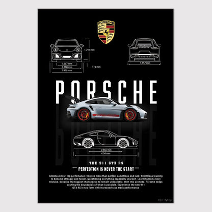 Porsche 911 GT3 | Speed Icons #02 | Car Posters